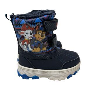 Paw Patrol Boys Snow Boots Blue Winter Cold Weather Toddler Kids Size 8